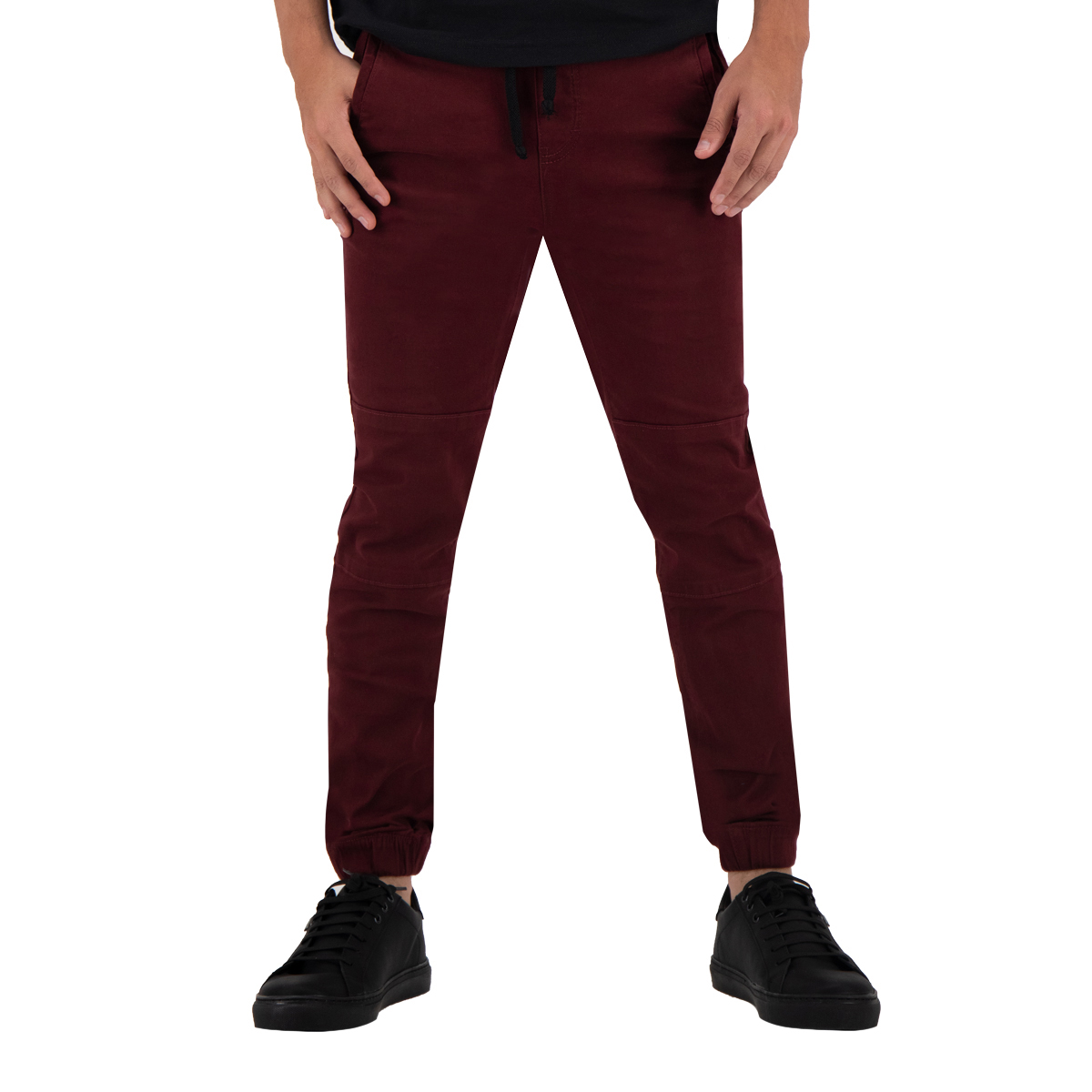 Pantalón Jogger de Gabardina Premium Holstone Para Hombre - Vino.