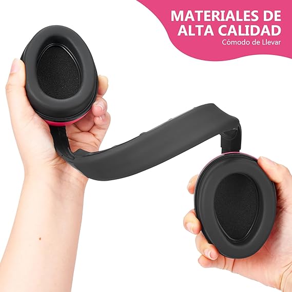 A Orejeras Antirruido para Niños, Orejeras de Protección Auditiva para Aprender a Dormir para Niños, Diseño de Esponja con Cancelación de Ruido, Longitud Ajustable.