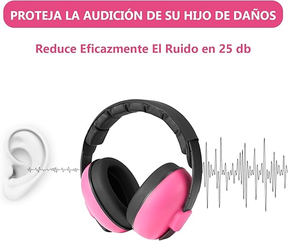A Orejeras Antirruido para Niños, Orejeras de Protección Auditiva para Aprender a Dormir para Niños, Diseño de Esponja con Cancelación de Ruido, Longitud Ajustable.