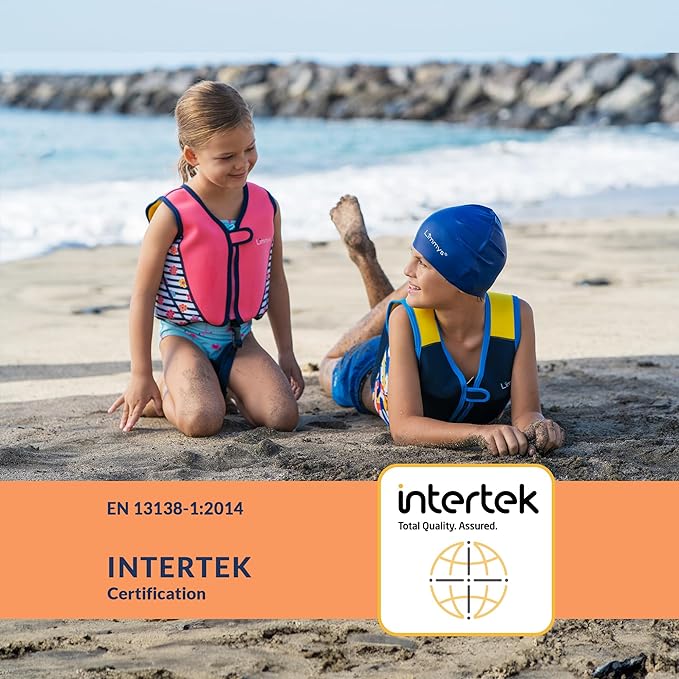Limmys Chaleco de Natación de Neopreno de la Marca Premium para Niños - Flotador para el Aprendizaje de la Natación Ideal para Niños - Incluye una Bolsa con Cordón Extra.