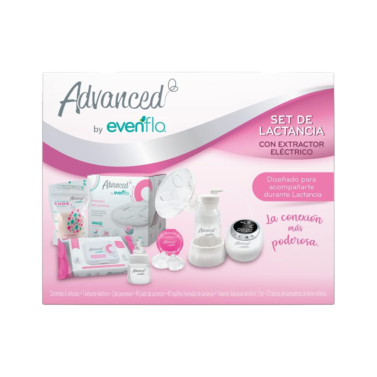 Set De Lactancia Con Extractor Eléctrico Advanced Evenflo.