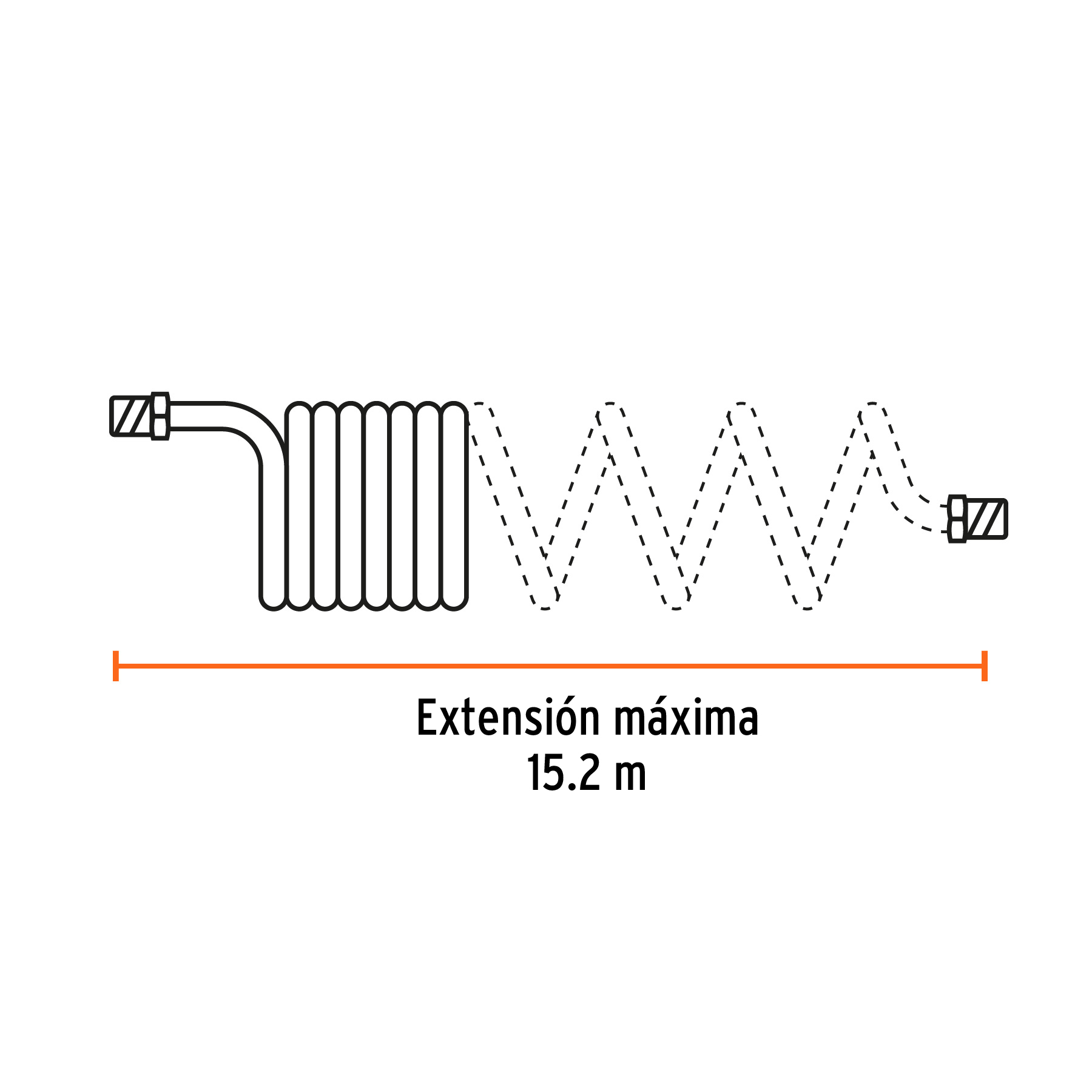 MANGUERA TIPO RESORTE PARA COMPRESOR 1/4P X 50 FT 453922 TRUPER.