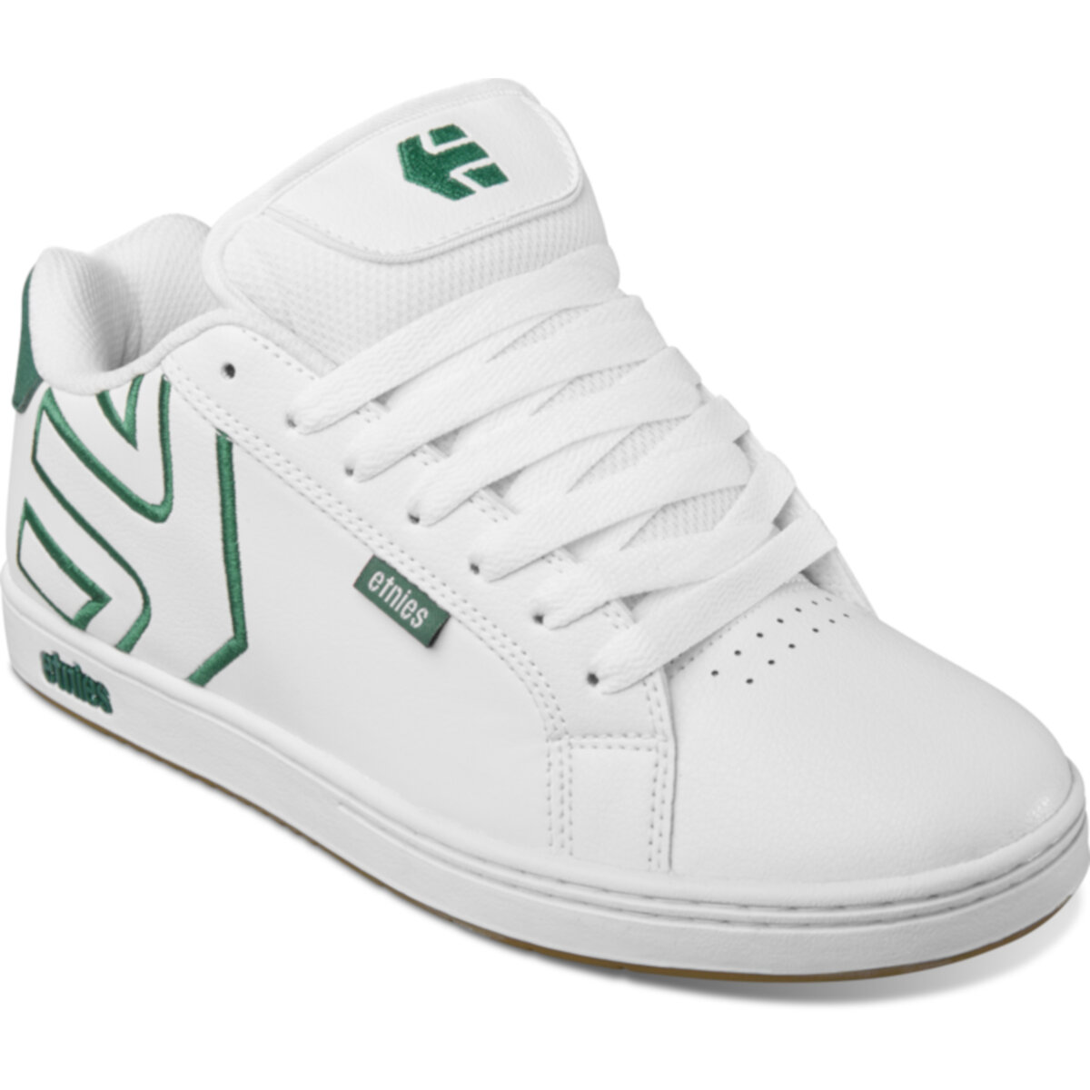 Tenis ETNIES FADER WHITE GREEN 167 para Skateboarding.