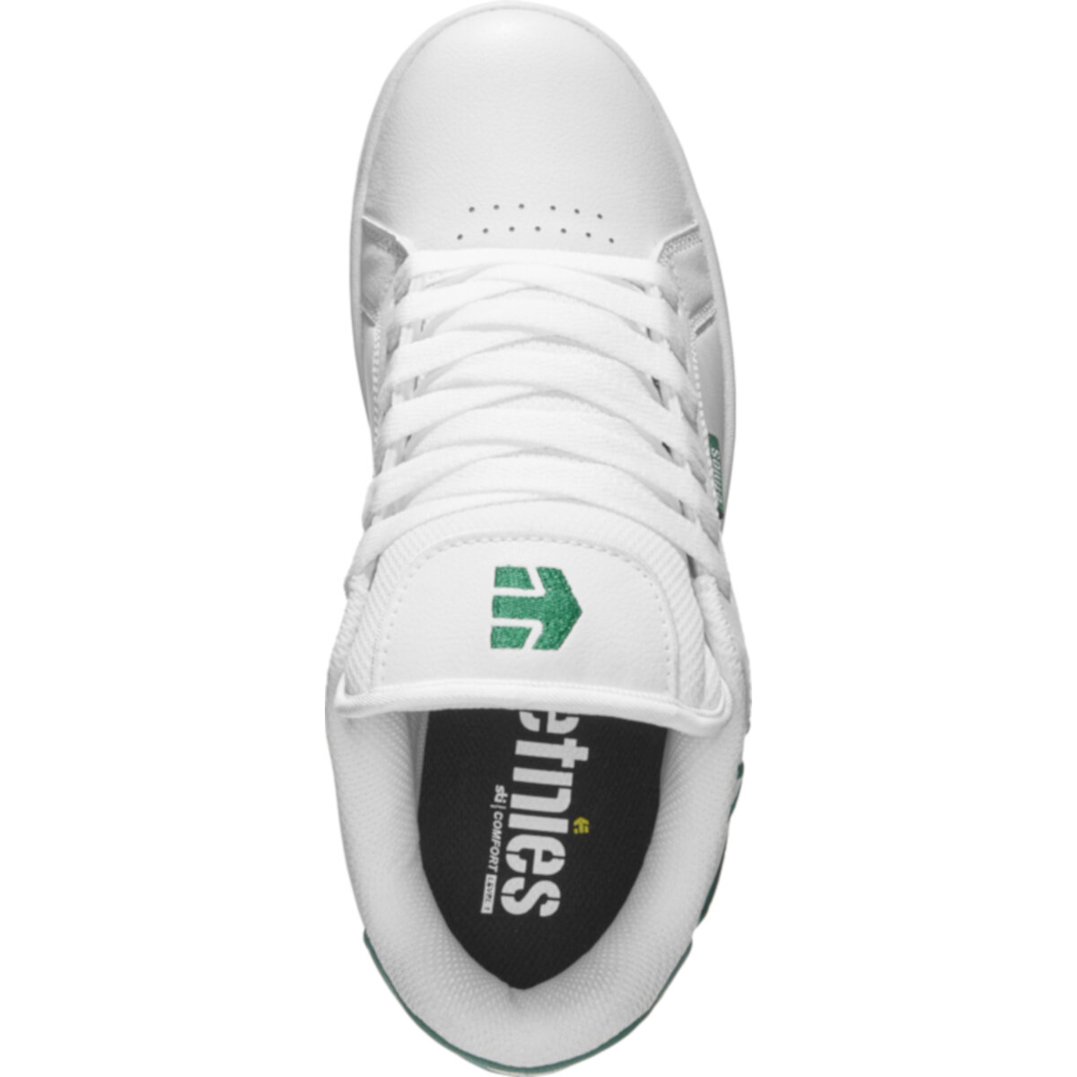 Tenis ETNIES FADER WHITE GREEN 167 para Skateboarding.