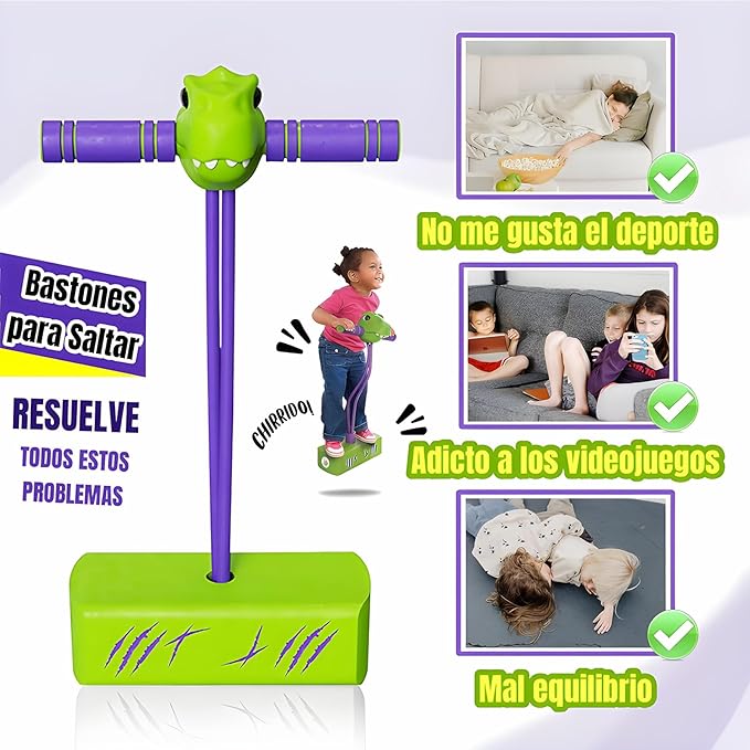 MACK222 Pogo Stick, Pogo Jumper, Foam Pogo Jumper, Palo de Pogo, Sritob pogo para niños, Un Gran Regalo para niños de 3 a 12 años, los Adultos también Pueden Jugar con él.