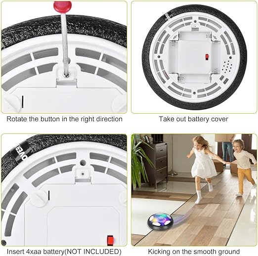 AVEDISTANTE Juguetes para Niño,Air Football Kit Juguete Balón de Fútbol(1 Goal +2 meta),Juegos padre-hijo,Aire Fútbol para Actividades Interiores o Exteriores con LED, Juegos para niños de 3 a 14 años.
