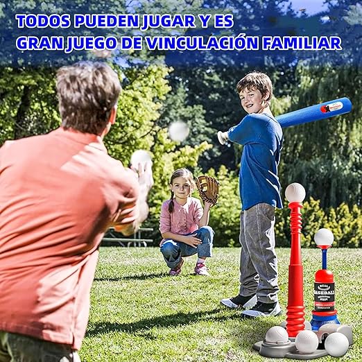 Juguete de Béisbol,Juego de Pelota de Béisbol,Máquina de Lanzamiento de Béisbol,Kit de Béisbol para Niños con 4 Pelotas,Juguete Deportivos Al Aire Última Intervensión para Niños y Niñas de 3 a 10 años.