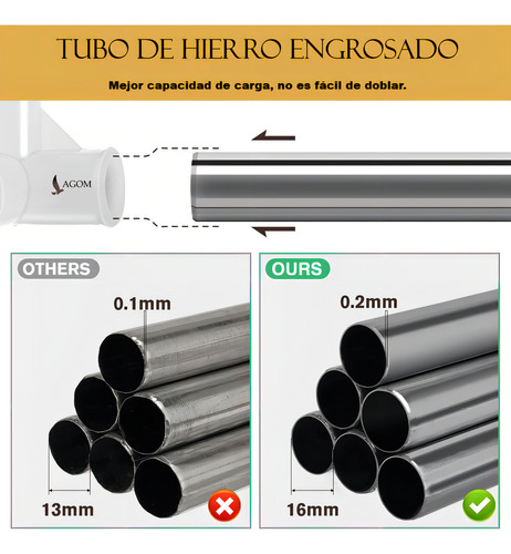 Closet Armable Plegable Ropero Armario De Tela Ligero Lagom 125*45*168cm Estante De Ropa Organizador Para Almacenar Perchero Moderno Marco De Acero Fuerte Y Resistente Gran Capacidad Fácil De Instalar.