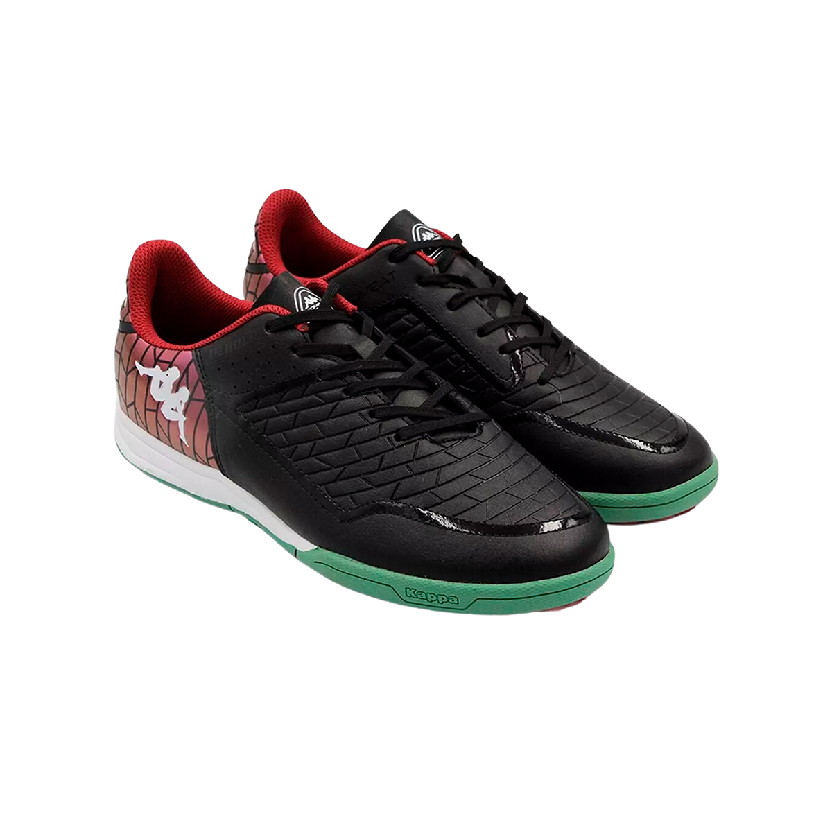 Tenis Futbol Rapido Turf Kappa Kombat Player Base TG Hombre Negro/Verde