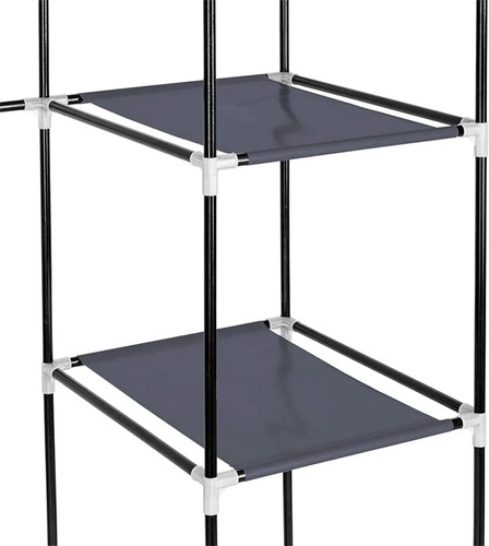Closet Armable Ropero Rack Guardaropa Recamara Organizacion Color Negro.