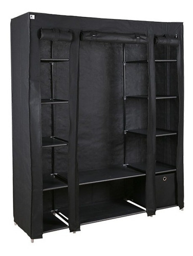 Closet Armable Ropero Rack Guardaropa Recamara Organizacion Color Negro.