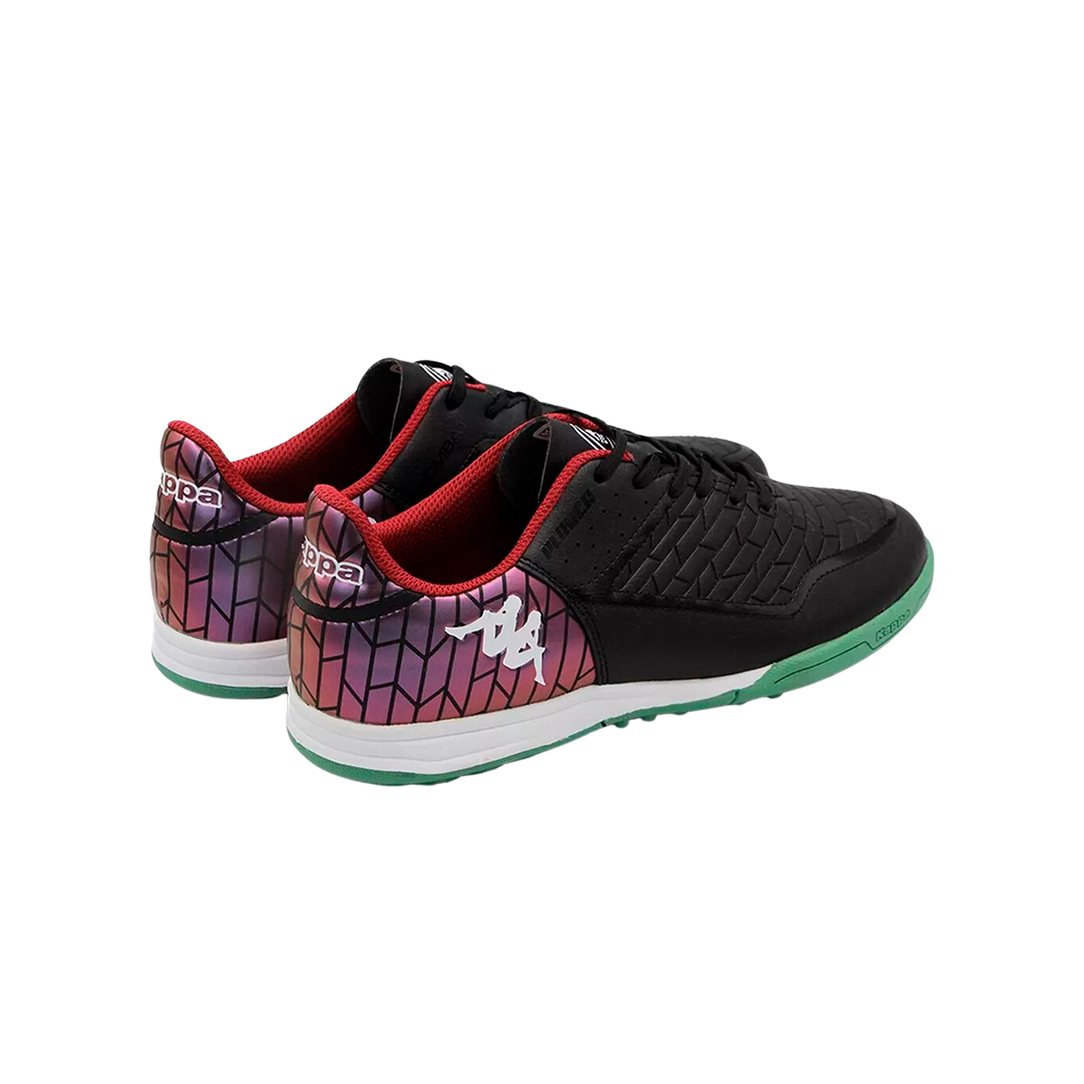 Tenis Futbol Rapido Turf Kappa Kombat Player Base TG Hombre Negro/Verde