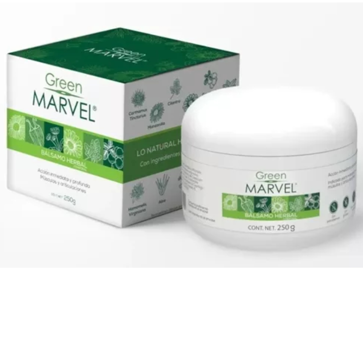 Green Marvel Pomada Aux En Dolores Musculares Y Articulares - 250g.
