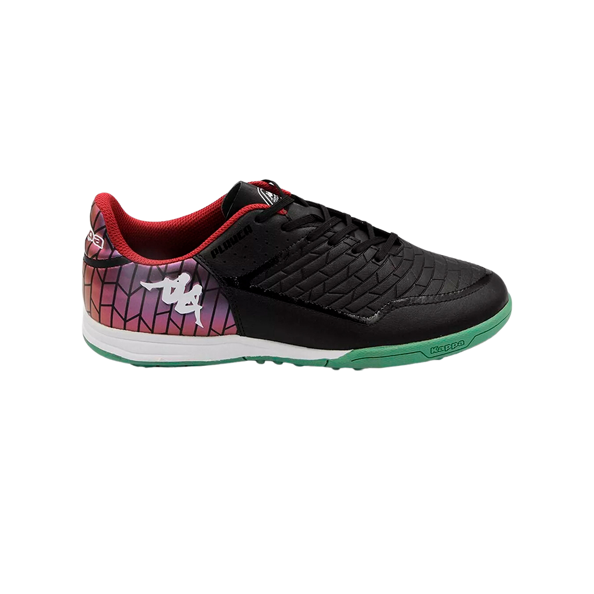 Tenis Futbol Rapido Turf Kappa Kombat Player Base TG Hombre Negro/Verde