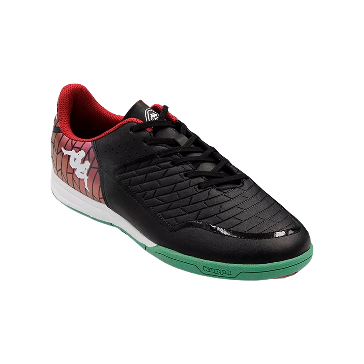 Tenis Futbol Rapido Turf Kappa Kombat Player Base TG Hombre Negro/Verde