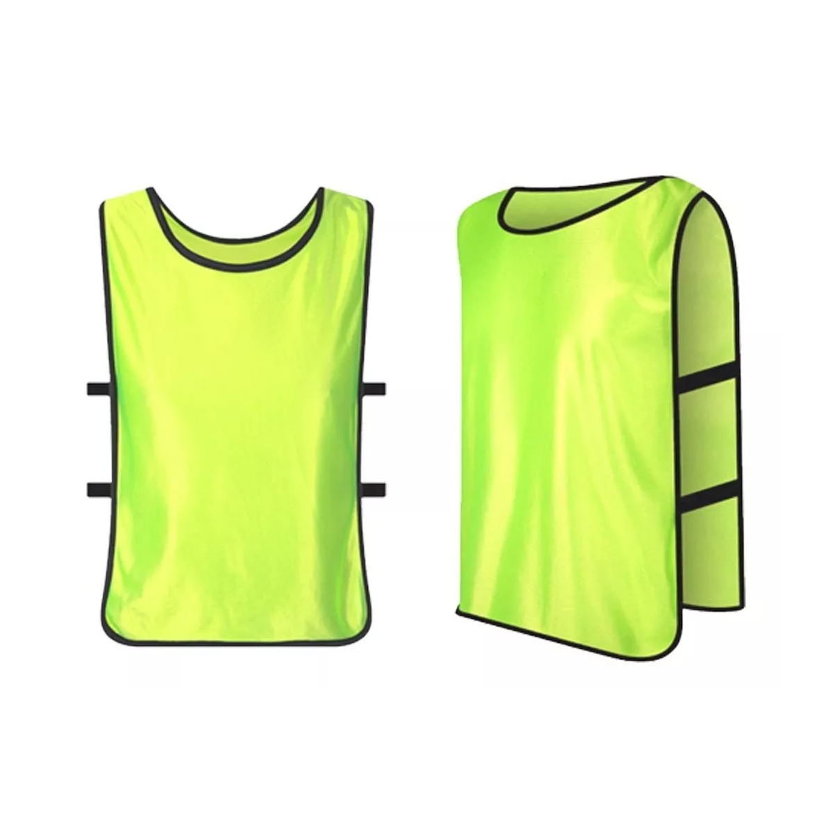 10pz Casacas Chaleco Entrenamiento Deportivo Futbol Adultos Verde Flourecente.