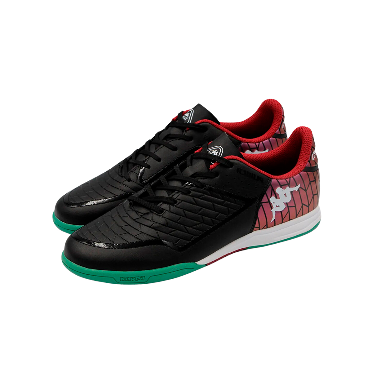 Tenis Futbol Sala Indoor Kappa Kombat Player Base IC Hombre Negro/Verde.