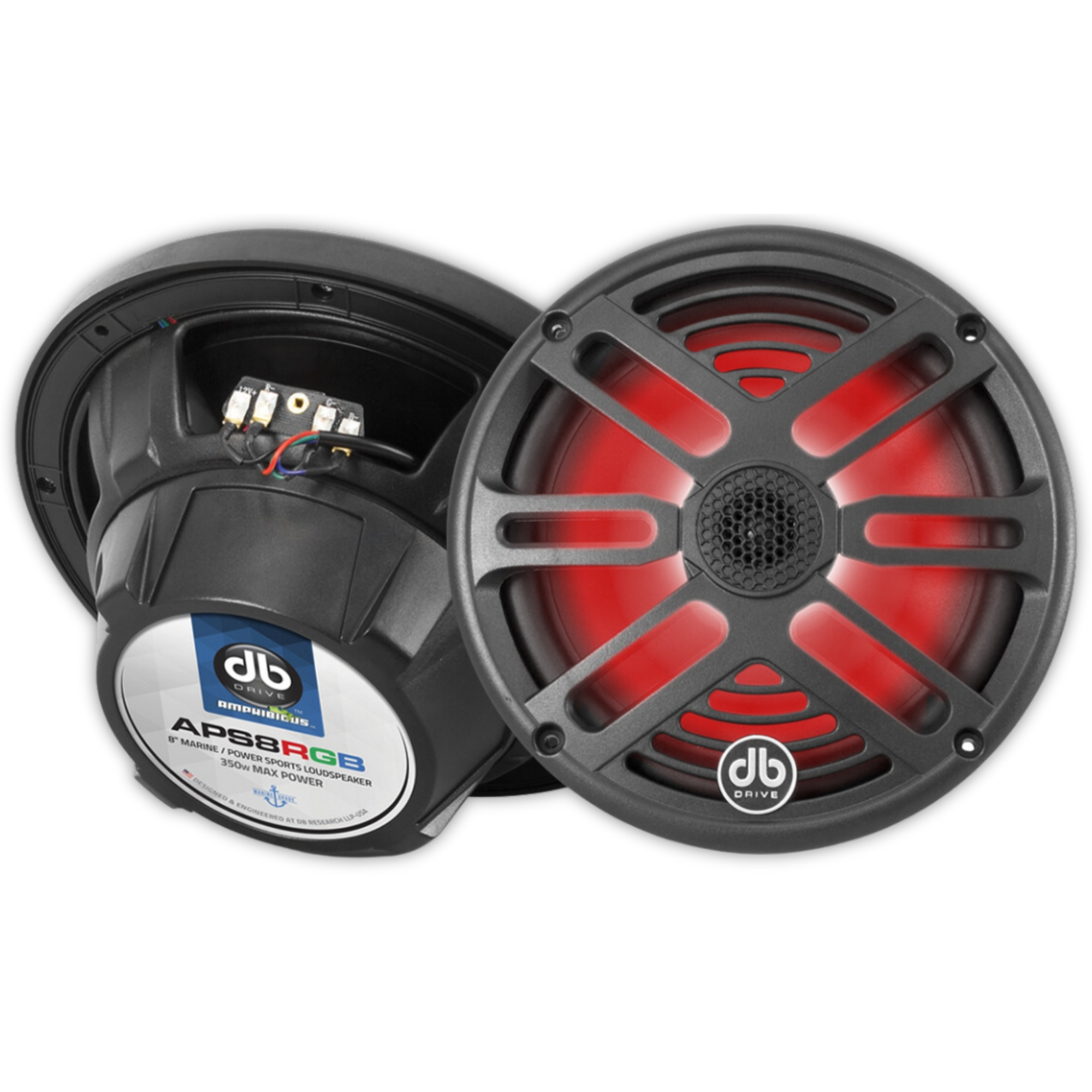 Bocinas Marinas Db Drive Aps8rgb 8 350 Watts Led Rzr .