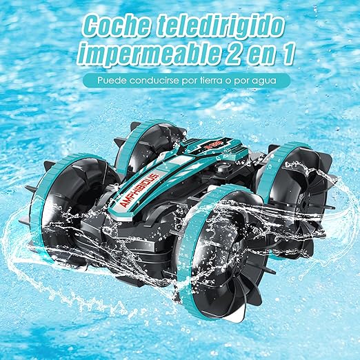 RUIAO Carro de Control Remoto, Coche Control Remoto,2.4GHz,Coche de Control Remoto Rotación de 360°, Regalos de Juguetes para Niños 4-12 Años（Verde）.
