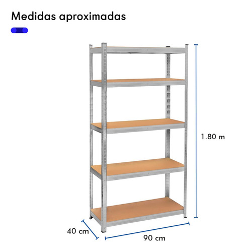 Estante Metálico Rack Organizador Hogar Multiusos 5 Niveles.