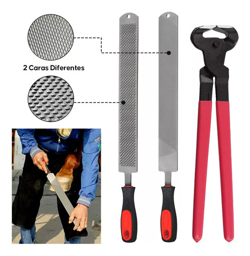 Kit De Herramientas Para Cortar Pezuñas De Herradura 12pcs.