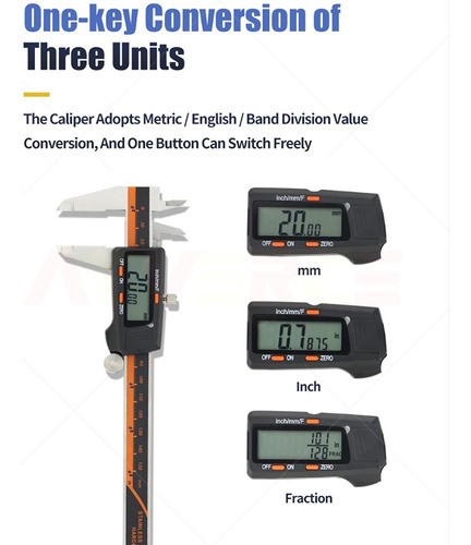 Calibrador Vernier Digital Lcd Pie Rey 15cm Acero Inoxidable Atverce VC 1.