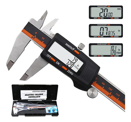 Calibrador Vernier Digital Lcd Pie Rey 15cm Acero Inoxidable Atverce VC 1.