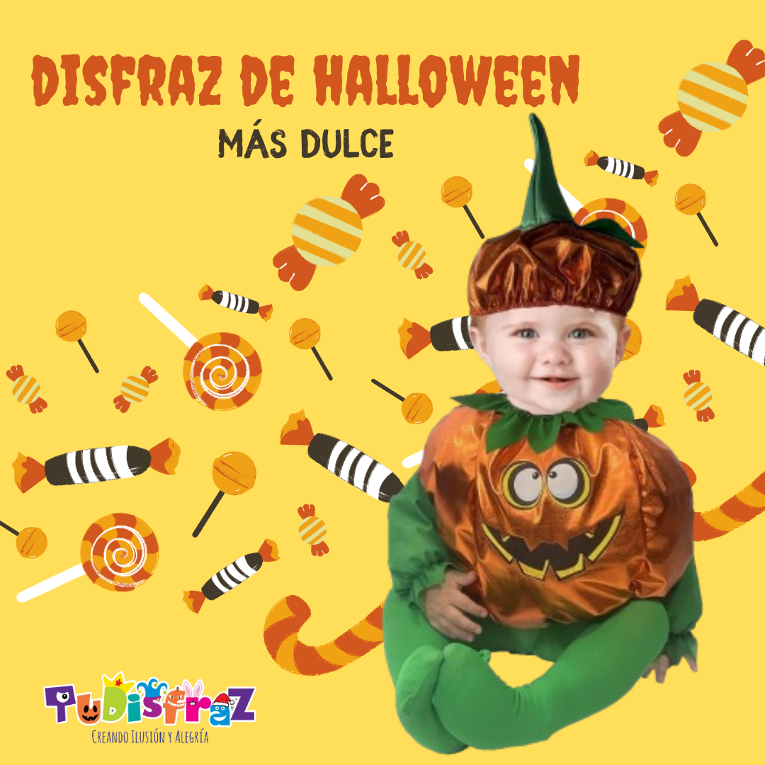 Disfraz de Calabaza para Bebé, Niñas y Niños - Disfraces para Halloween - Traje Día de Muertos.