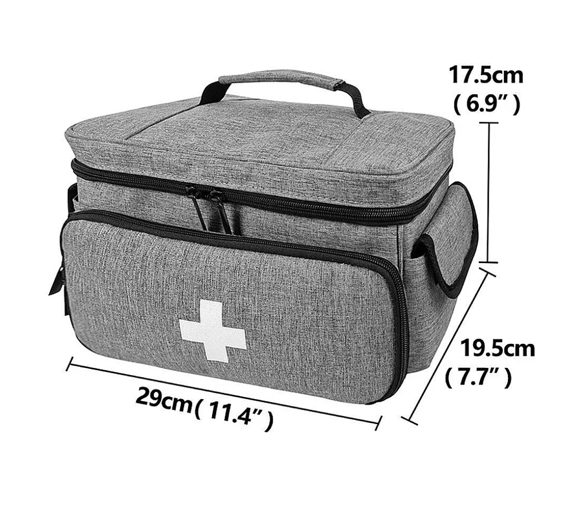 Kit De Primeros Auxilios Médicos Portátiles Gris.