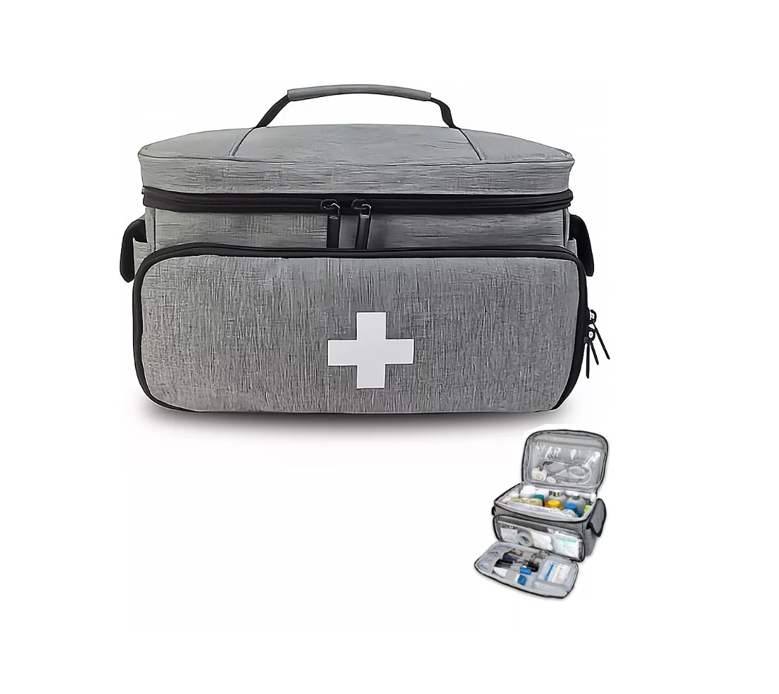 Kit De Primeros Auxilios Médicos Portátiles Gris.