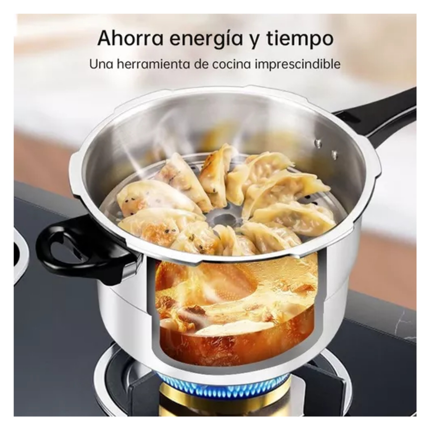 Olla Express De Presión Vaporeras Cocina 7l De Combustible.