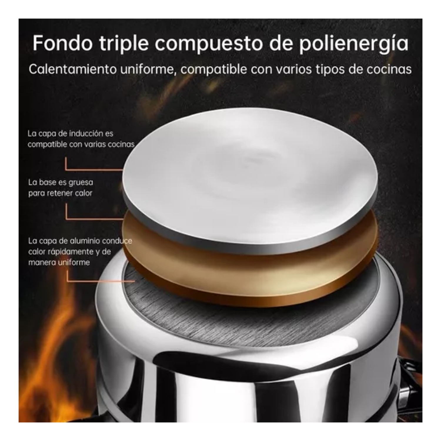 Olla Express De Presión Vaporeras Cocina 7l De Combustible.