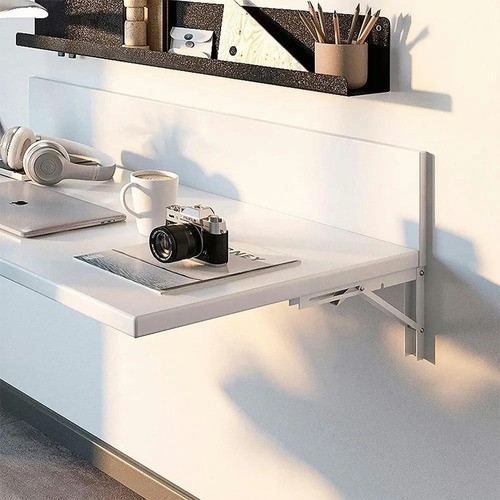 Soporte Ménsula Brazo P/repisa Abatible Plegable Par blanco.