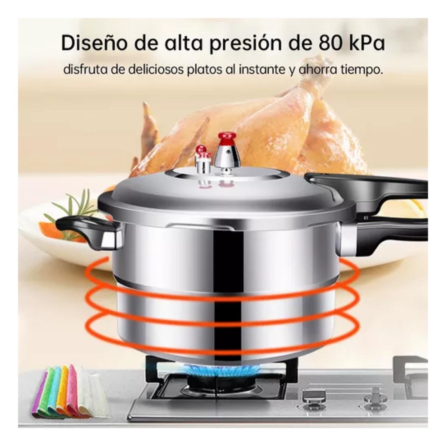 Olla Express De Presión Vaporeras Cocina 7l De Combustible.