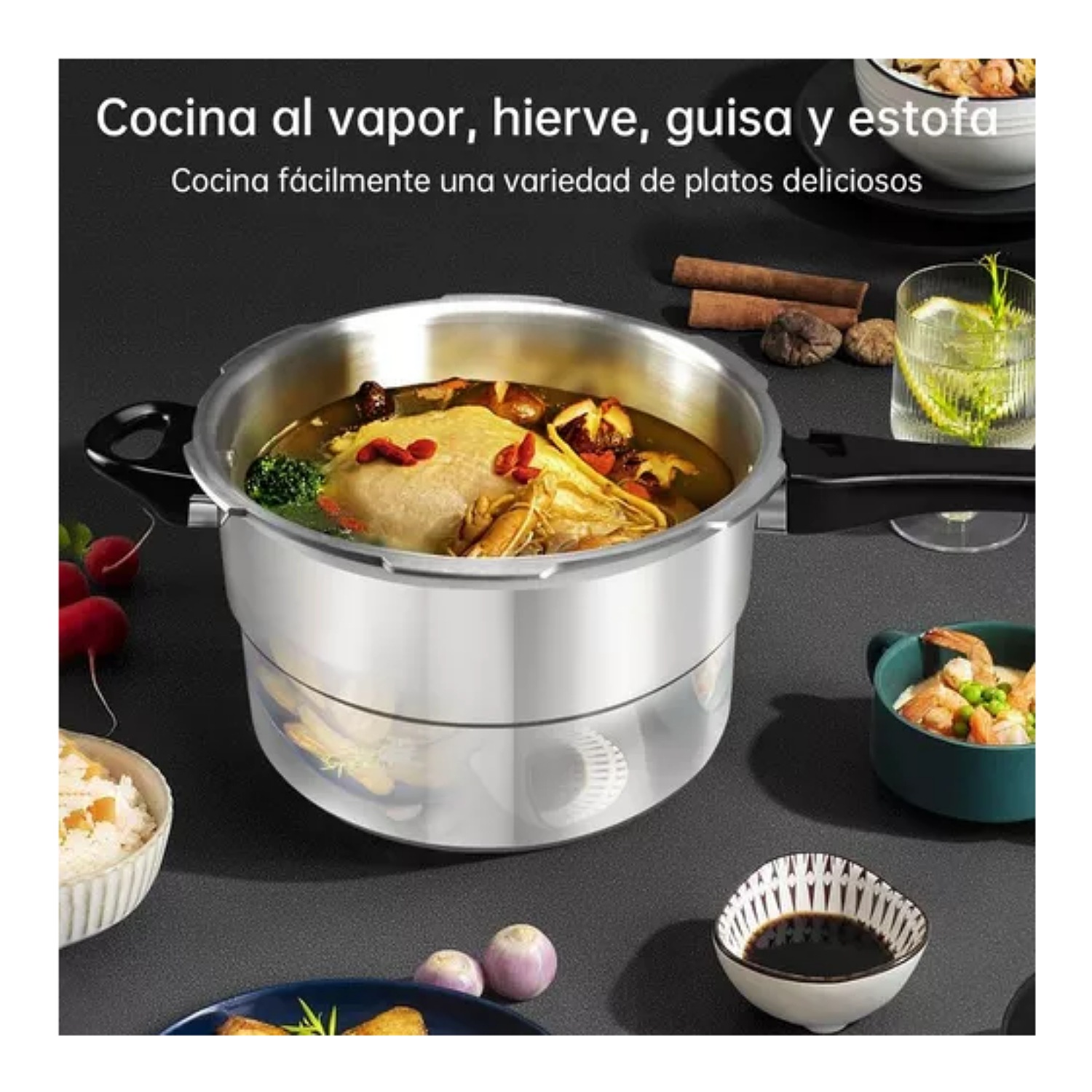 Olla Express De Presión Vaporeras Cocina 7l De Combustible.