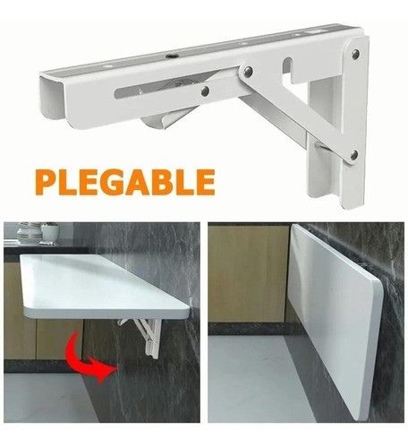 Soporte Ménsula Brazo P/repisa Abatible Plegable Par blanco.