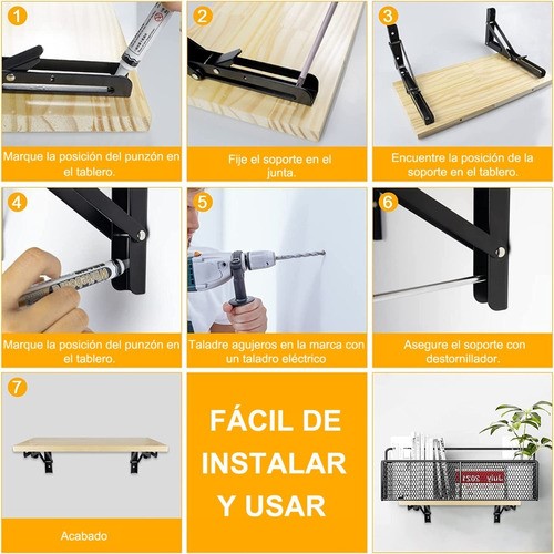 Soporte Ménsula Brazo P/repisa Abatible Plegable Par plata.