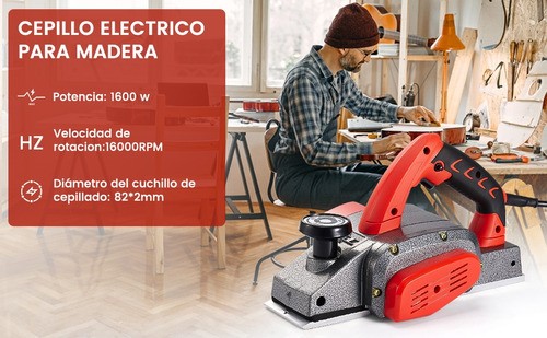 Cepilladora Eléctrica Para Madera Cepillo Profesional 82mm.