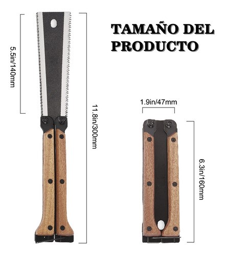 Serrucho Japonés Portatil 30 Cm Doble Cierra.
