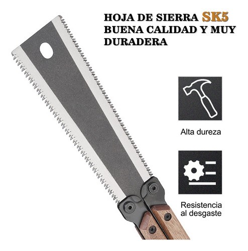 Serrucho Japonés Portatil 30 Cm Doble Cierra.