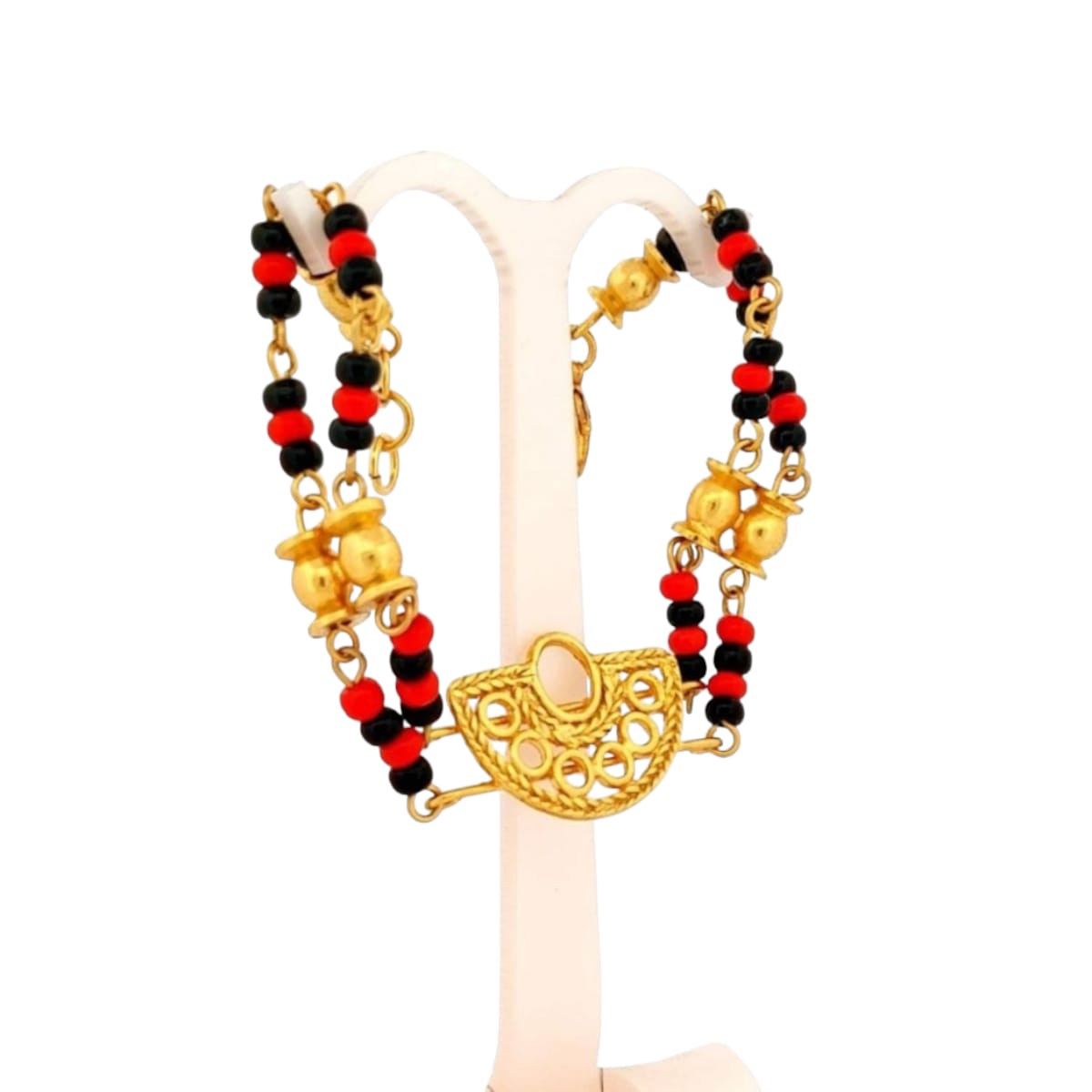 Pulsera Ágata Ónix Oro Precolombino Joyeria M De Leon.