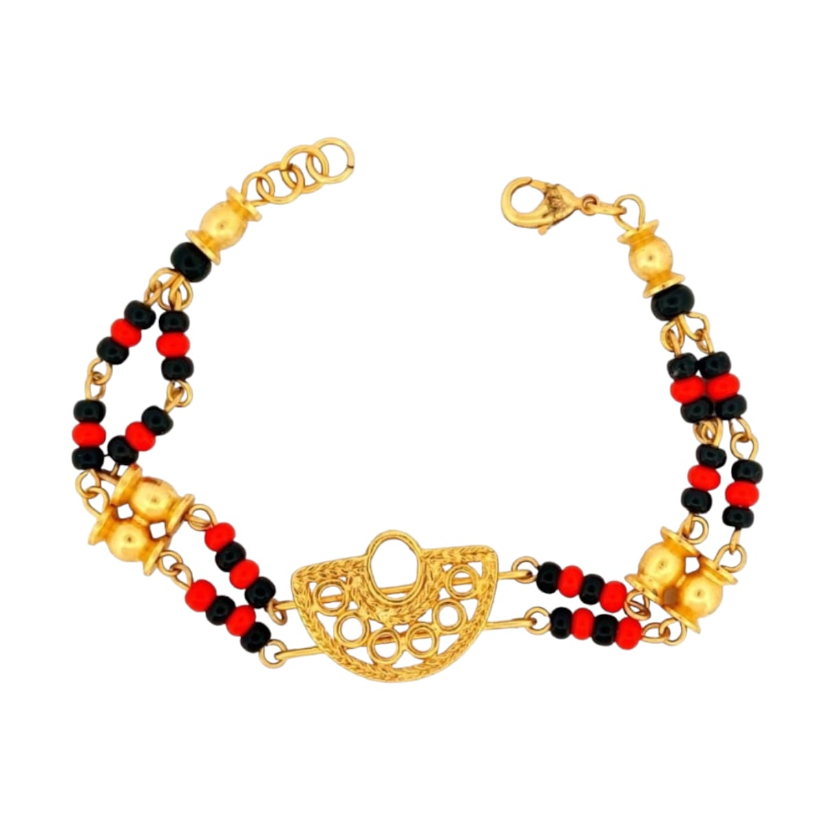Pulsera Ágata Ónix Oro Precolombino Joyeria M De Leon.