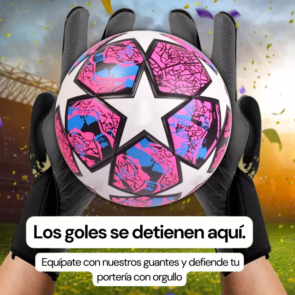Guantes De Portero Profesional Fútbol Antidesliz Talla 7 Adul/Juvenil.