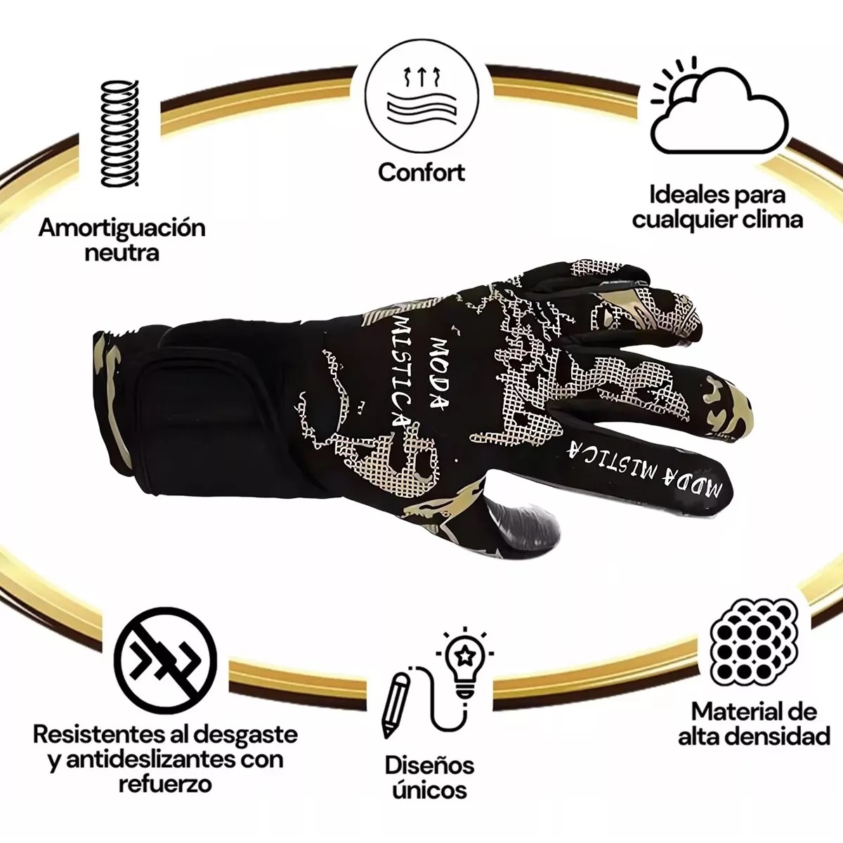 Guantes De Portero Profesional Fútbol Antidesliz Talla 7 Adul/Juvenil.