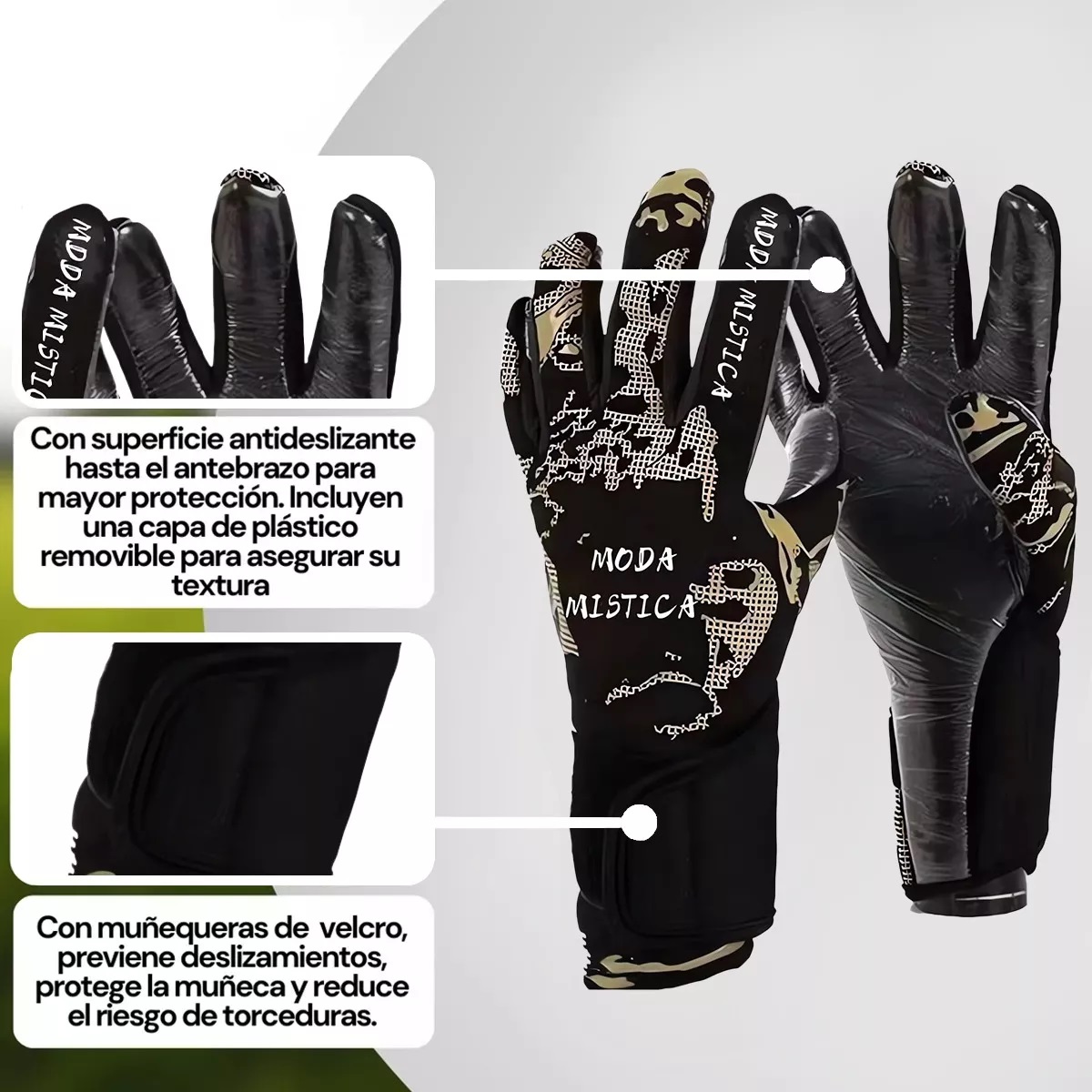 Guantes De Portero Profesional Fútbol Antidesliz Talla 7 Adul/Juvenil.
