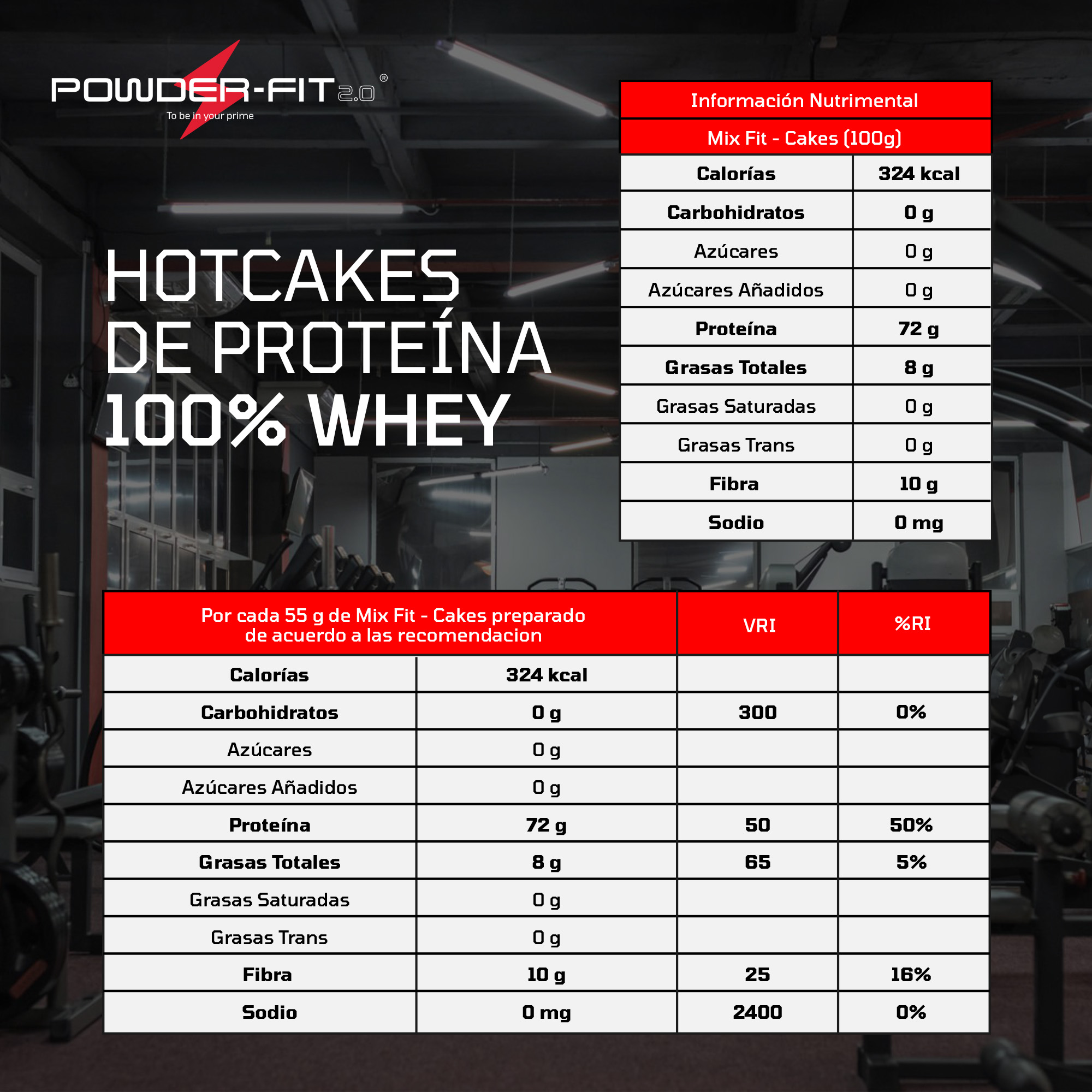 POWDER FIT | Mix para Tortillas de Proteina Fit-Cake | 100% Whey Protein | Sin Azucar - Sin Carbohidratos - Gluten Free | Snacks Saludables | Ideal para Dieta Keto y Gente Fit | Bolsa 1Kg/2.2 lb.