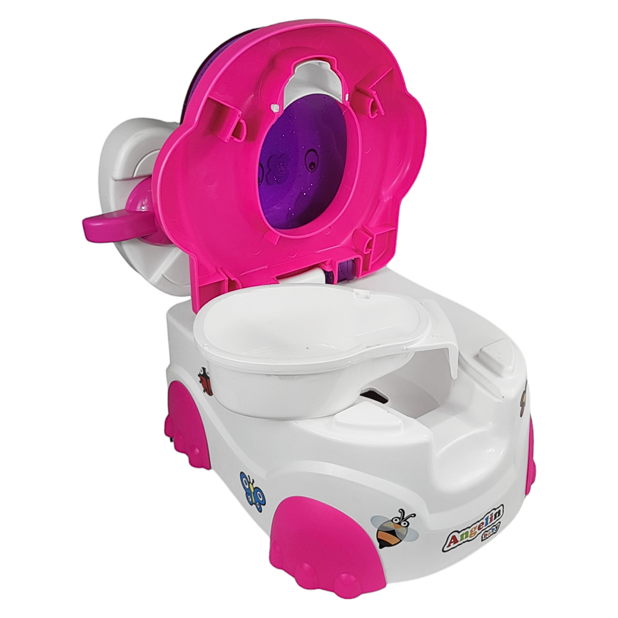 Baño Entrenador Musical para Niño Niña Dispensador de Papel  - Rosa.