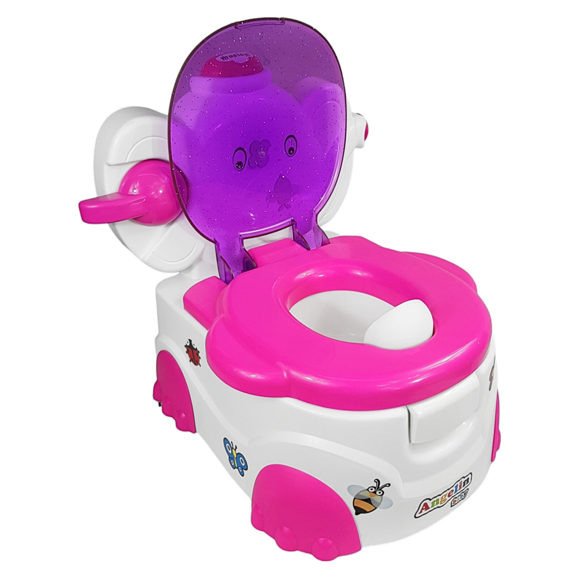 Baño Entrenador Musical para Niño Niña Dispensador de Papel  - Rosa.