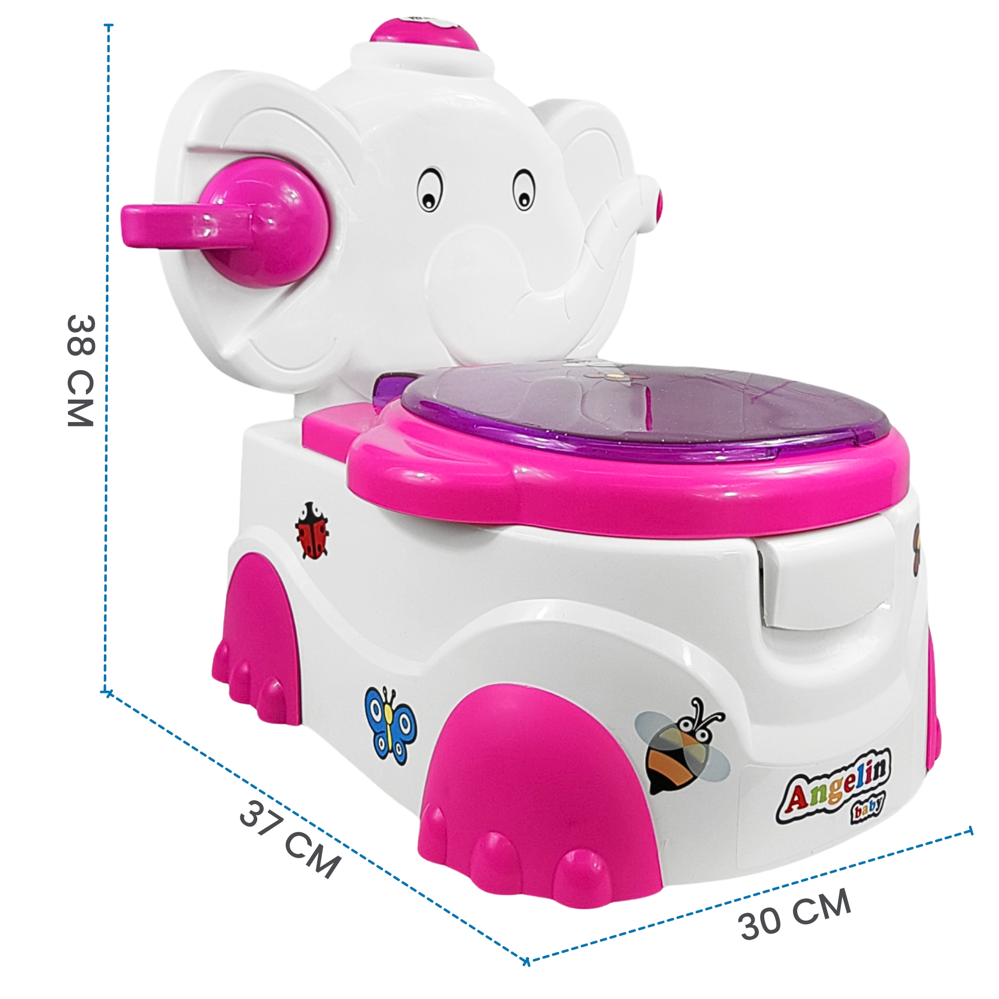 Baño Entrenador Musical para Niño Niña Dispensador de Papel  - Rosa.