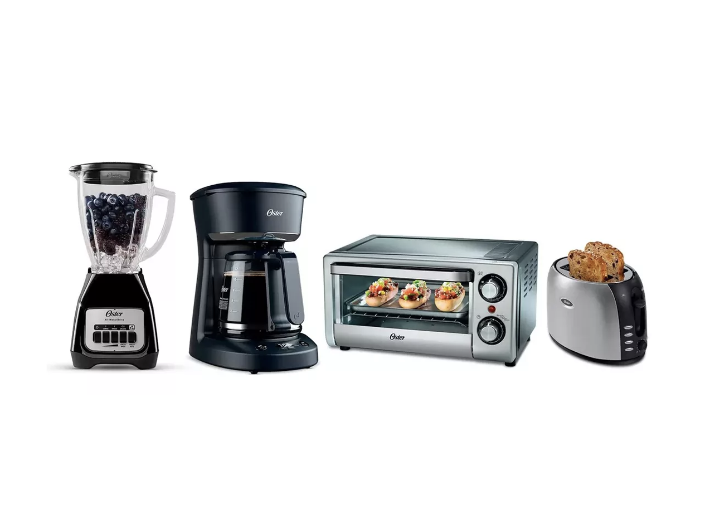 Combo Oster Licuadora, Horno, Cafetera y Tostador.